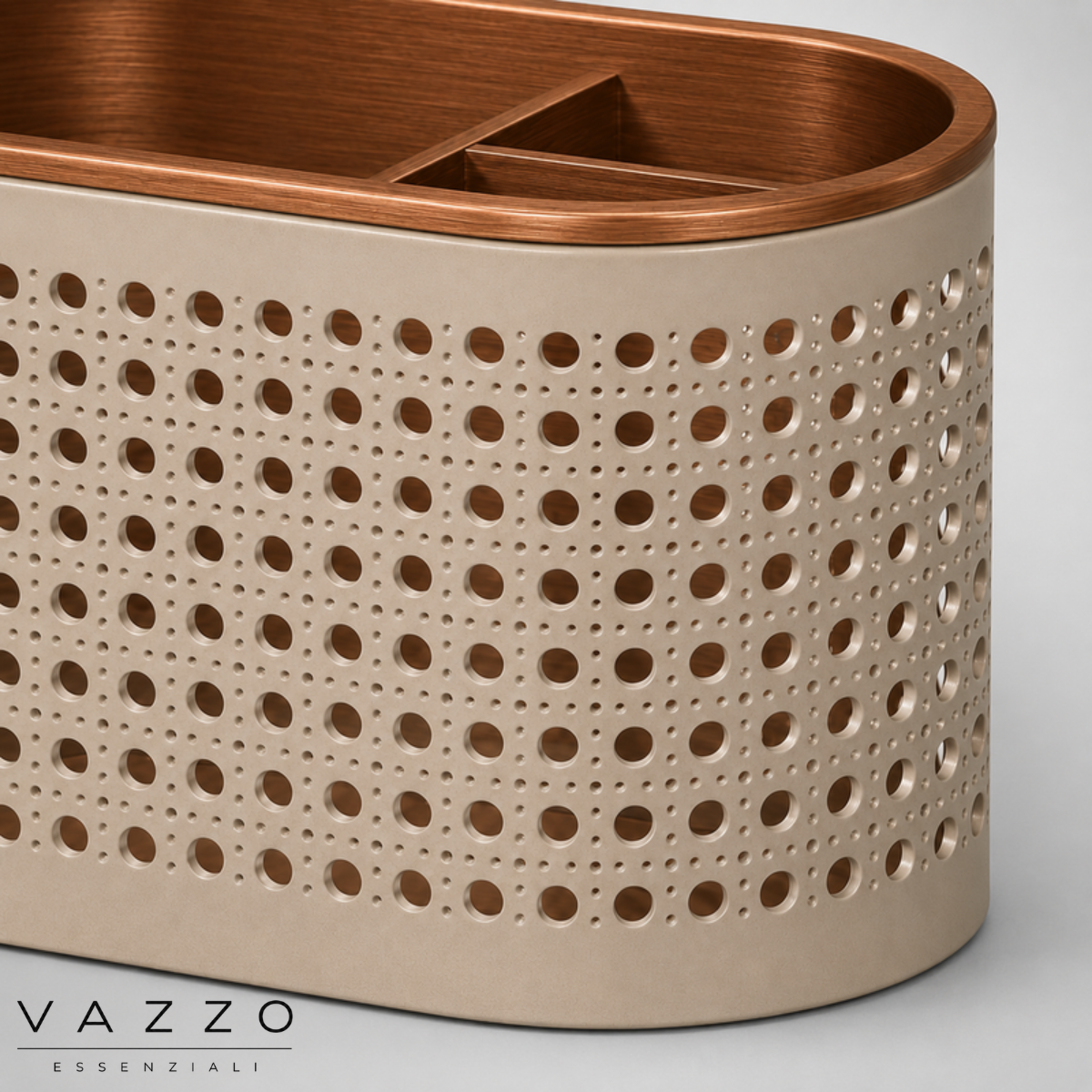 Porta-pincéis organizador maquiagem palhinha 3 divisórias 2