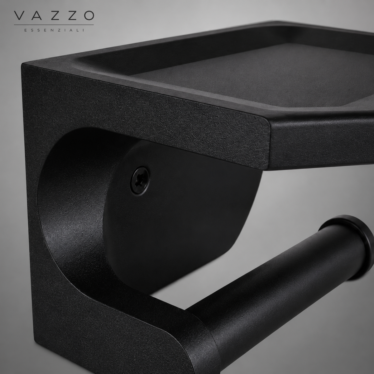 Suporte papel higiênico de parede com prateleira Vazzo 6