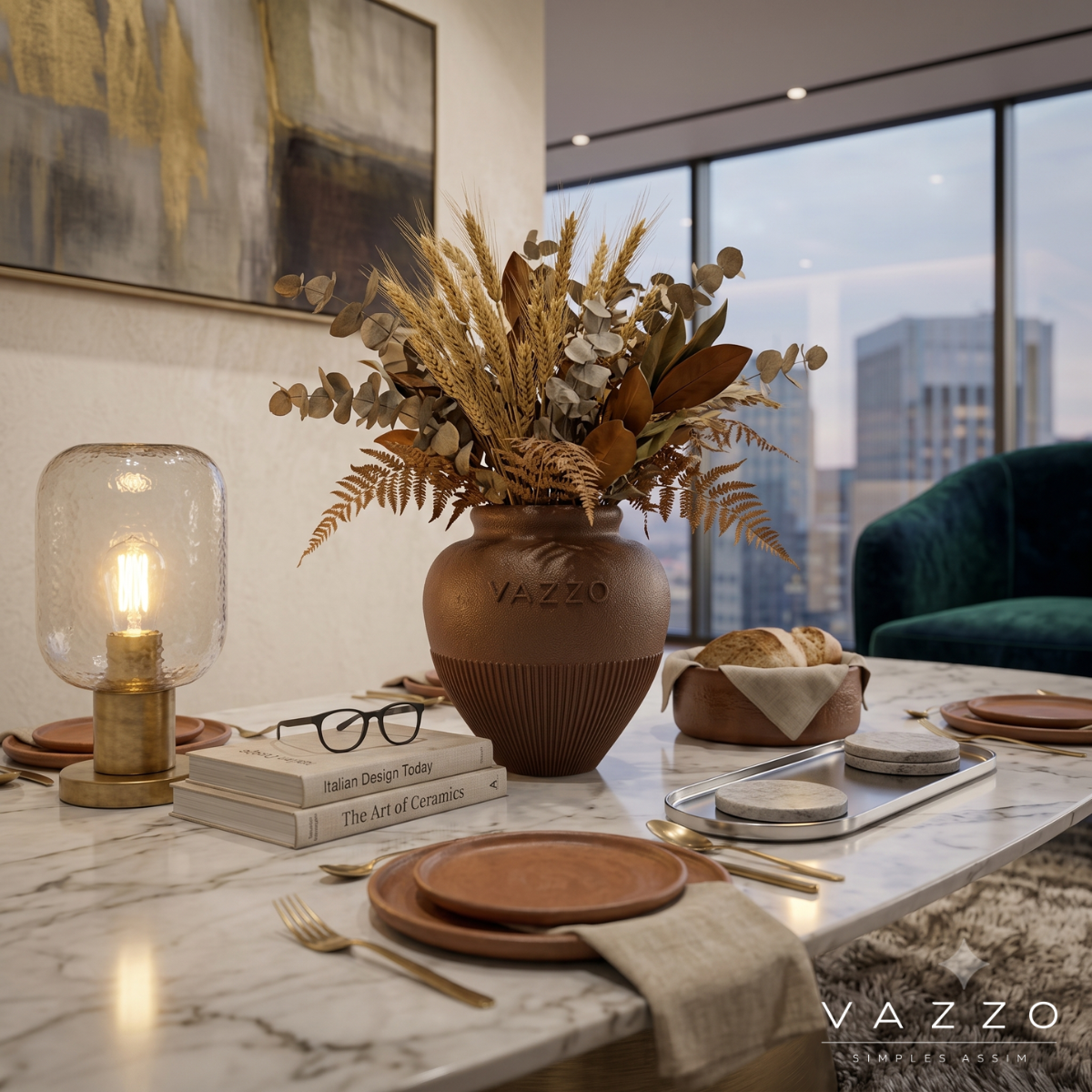 Vaso decorativo Vazzo com logo impresso em 3D 5