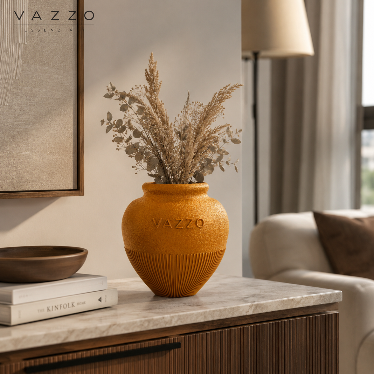 Vaso decorativo Vazzo com logo impresso em 3D 2