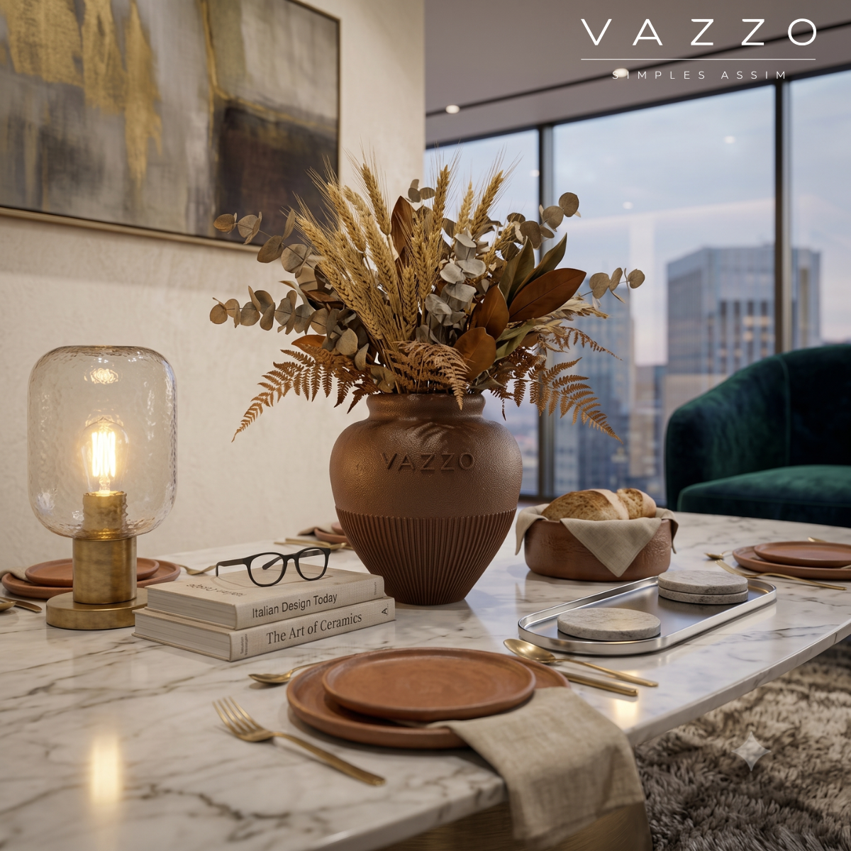 Vaso decorativo Vazzo com logo impresso em 3D 9