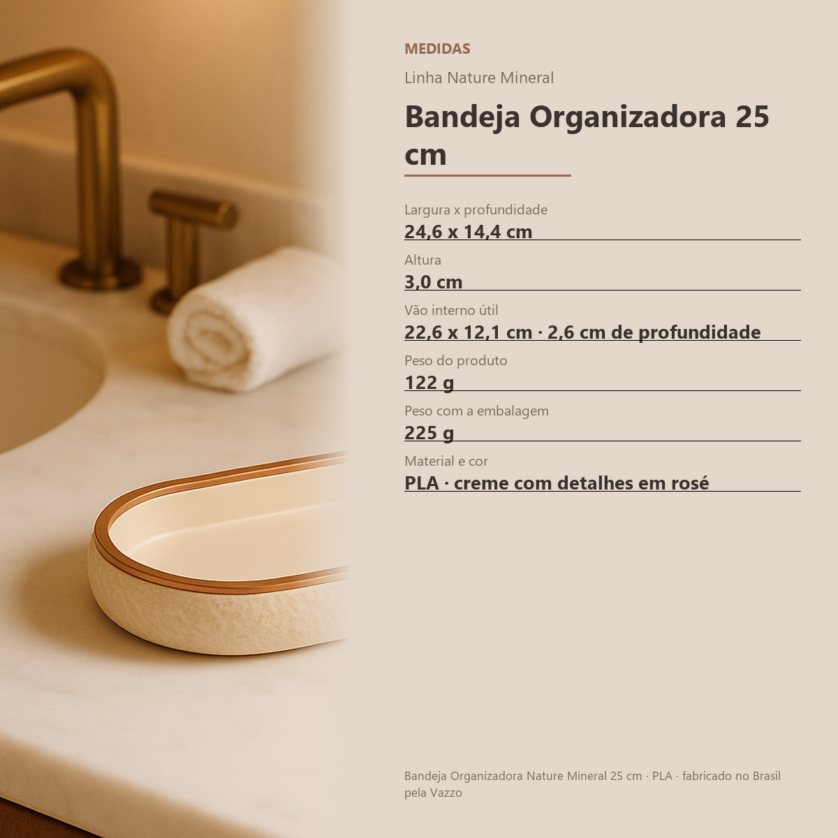Bandeja Organizadora De Maquiagem Penteadeira 25cm 8