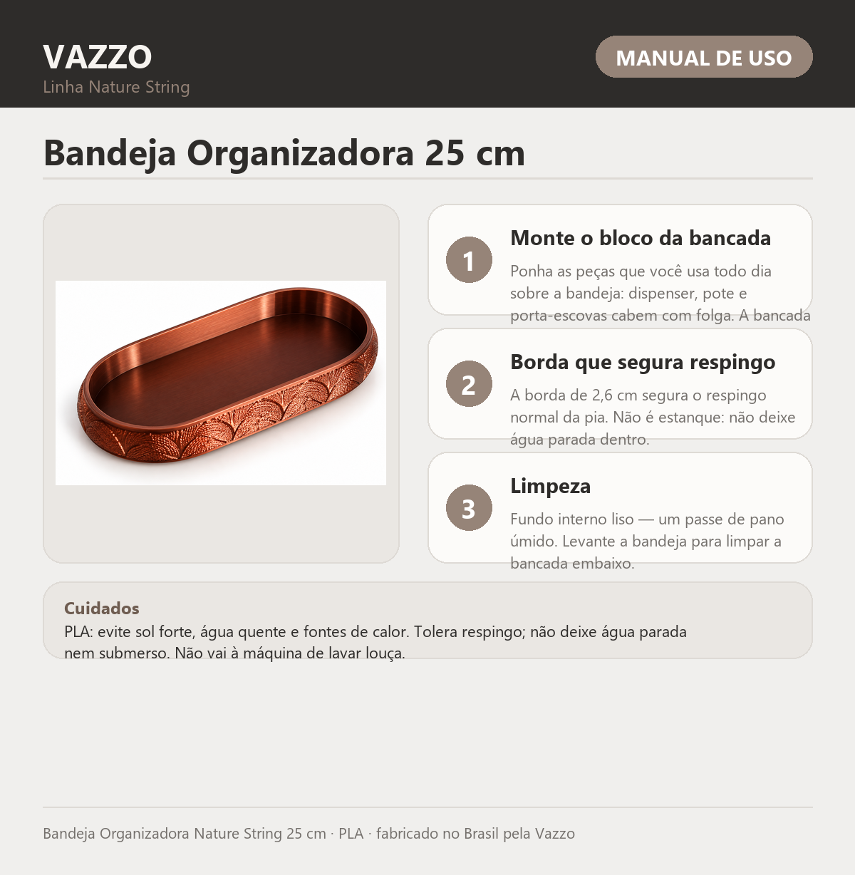 Bandeja Organizadora Nature String 25 cm 9