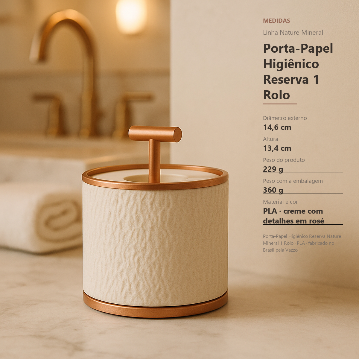 Porta Papel Higiênico Reserva Chão Sem Furar 1 Rolo 8