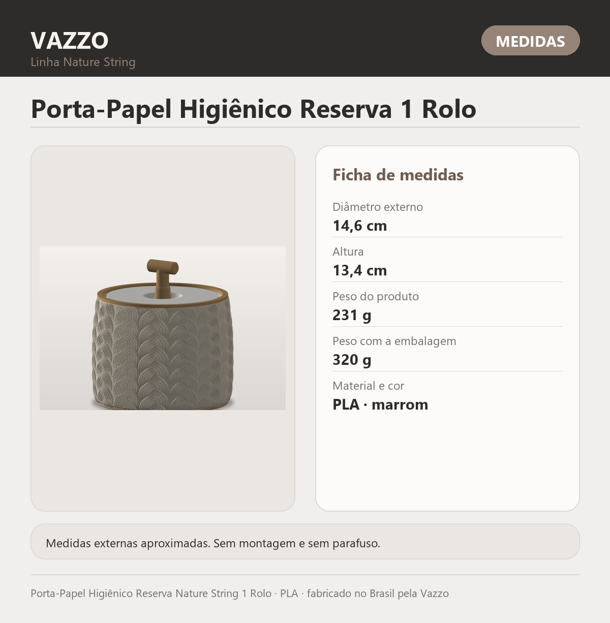 Porta-Papel Higiênico Reserva Nature String 1 Rolo 7