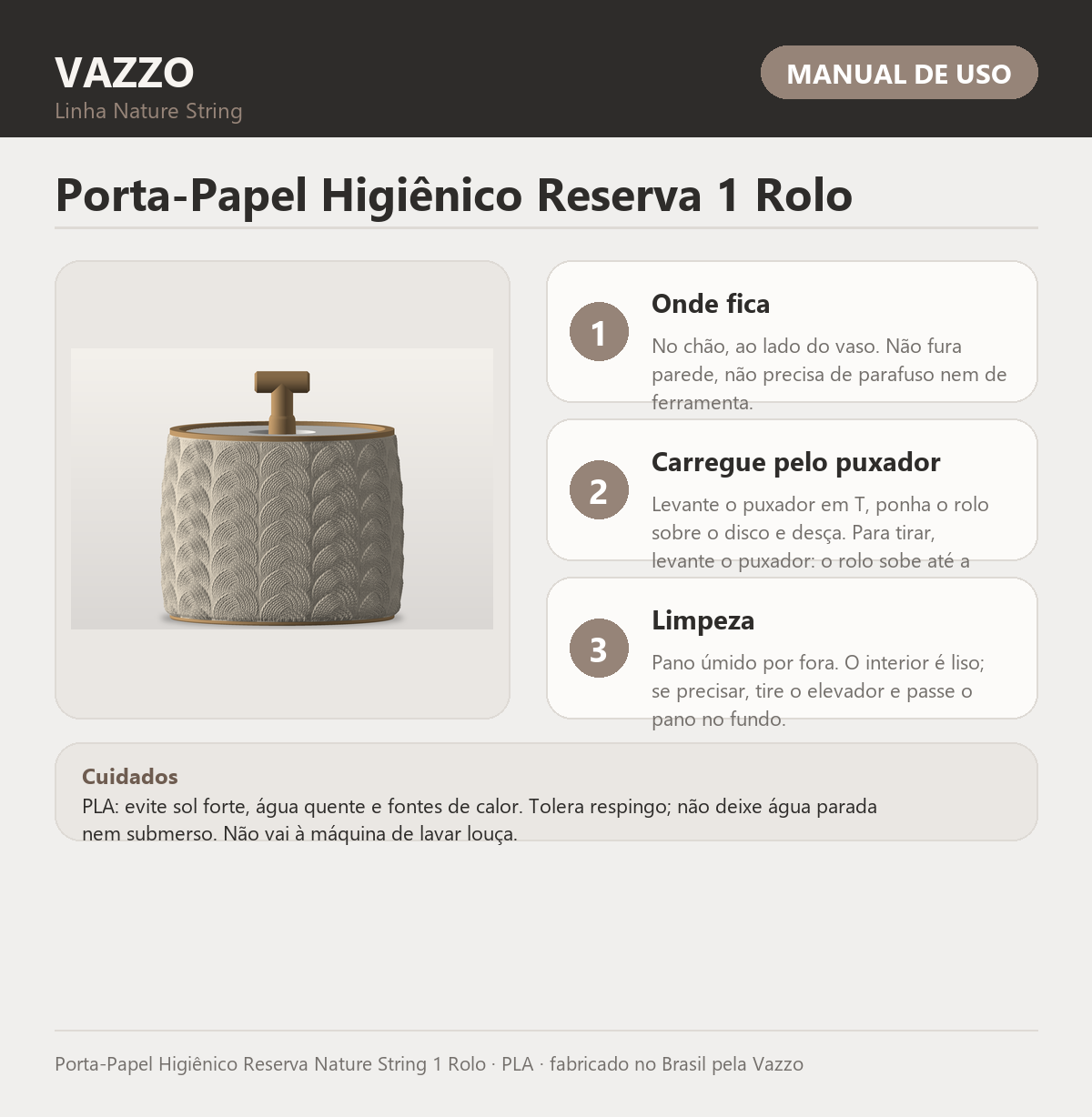 Porta-Papel Higiênico Reserva Nature String 1 Rolo 8