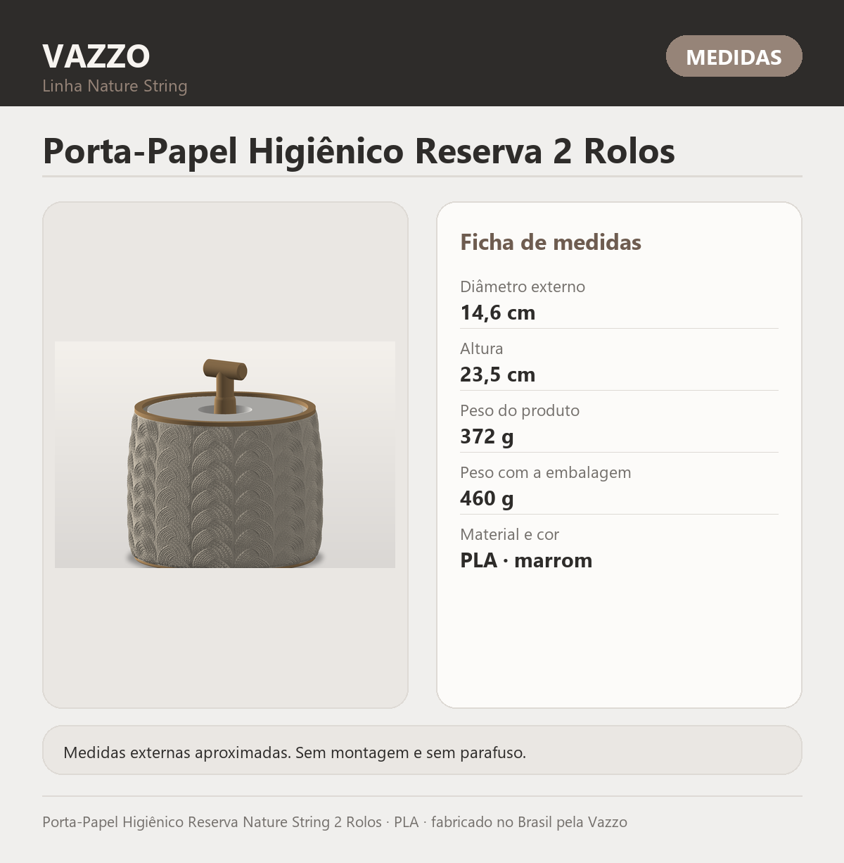 Porta-Papel Higiênico Reserva Nature String 2 Rolos 7