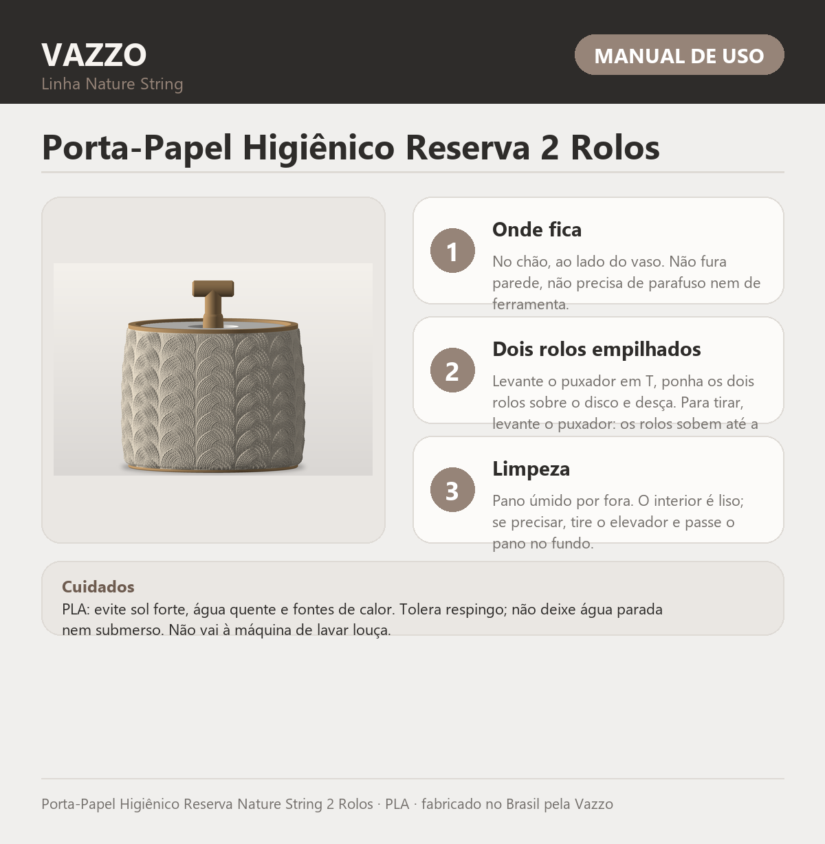 Porta-Papel Higiênico Reserva Nature String 2 Rolos 8