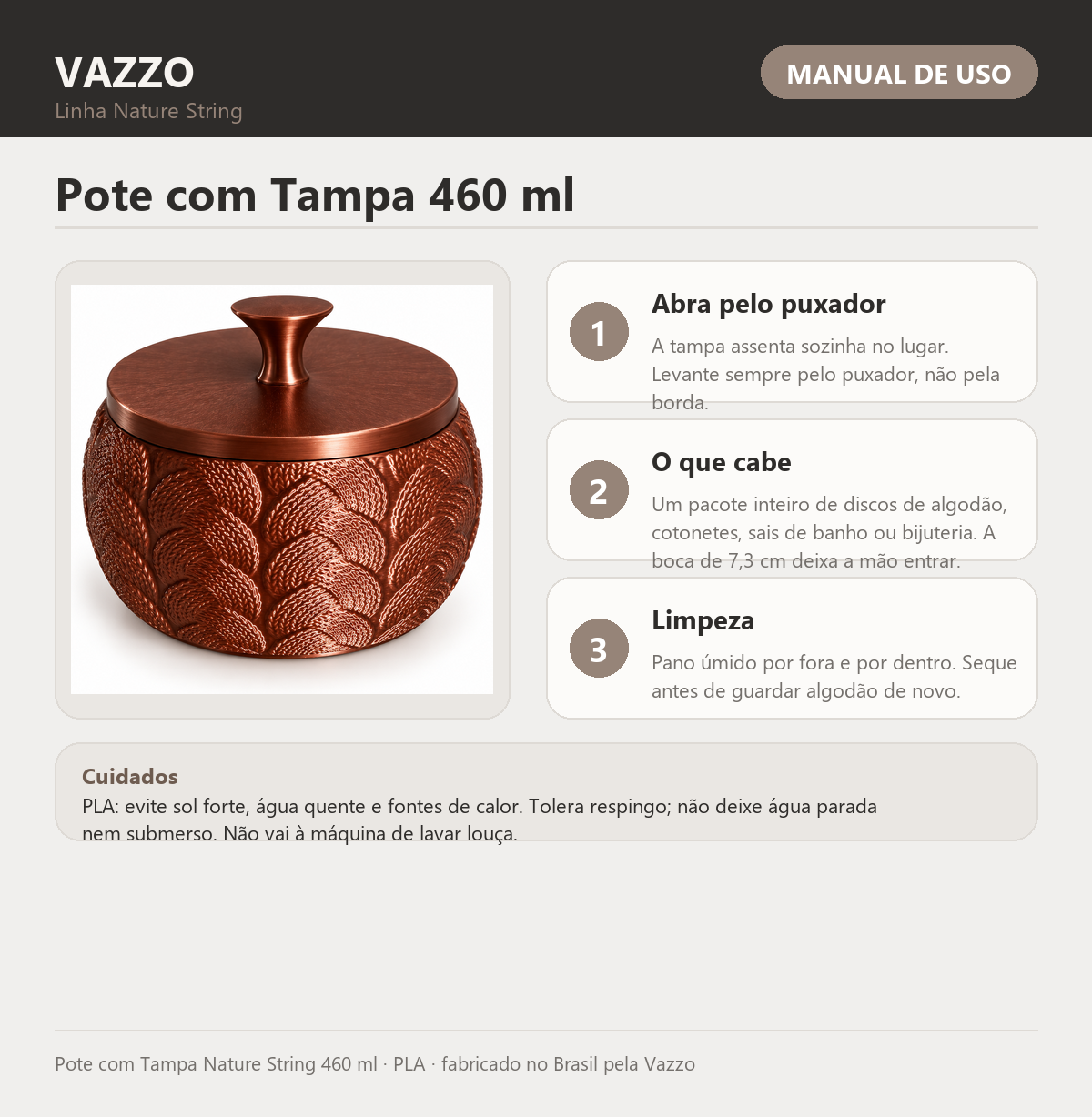 Pote com Tampa Nature String 460 ml 9