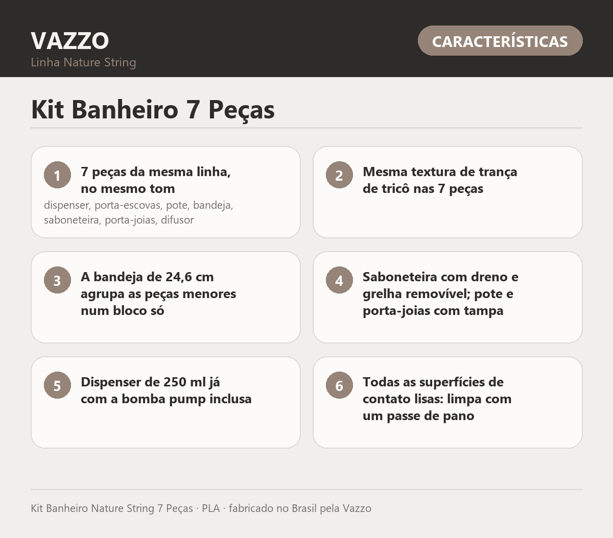 Kit Banheiro Nature String 7 Peças 10