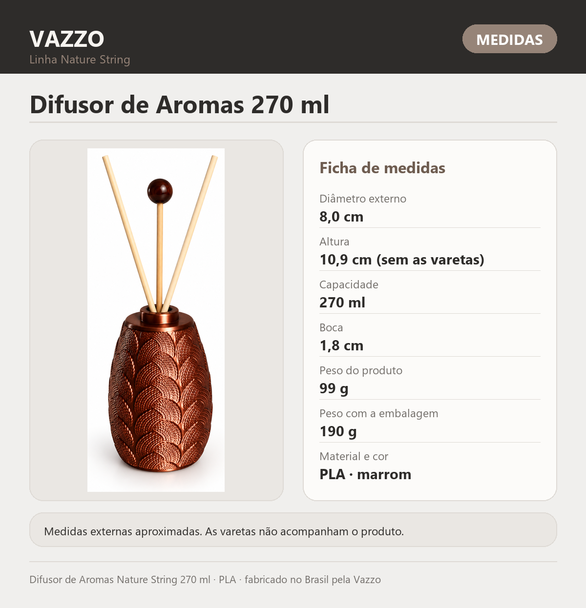 Difusor de Aromas Nature String 270 ml 8