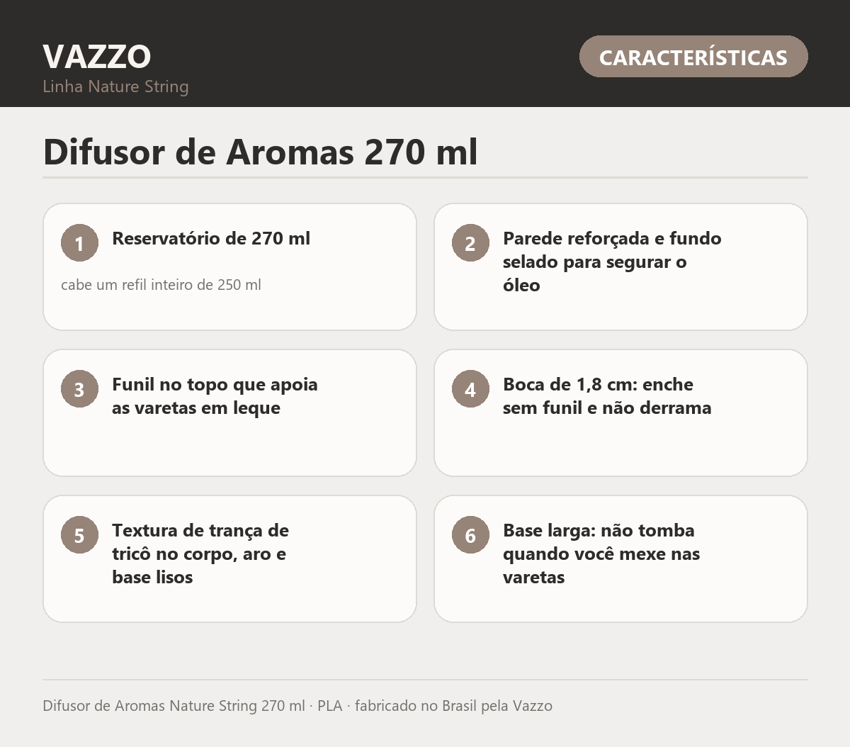 Difusor de Aromas Nature String 270 ml 10