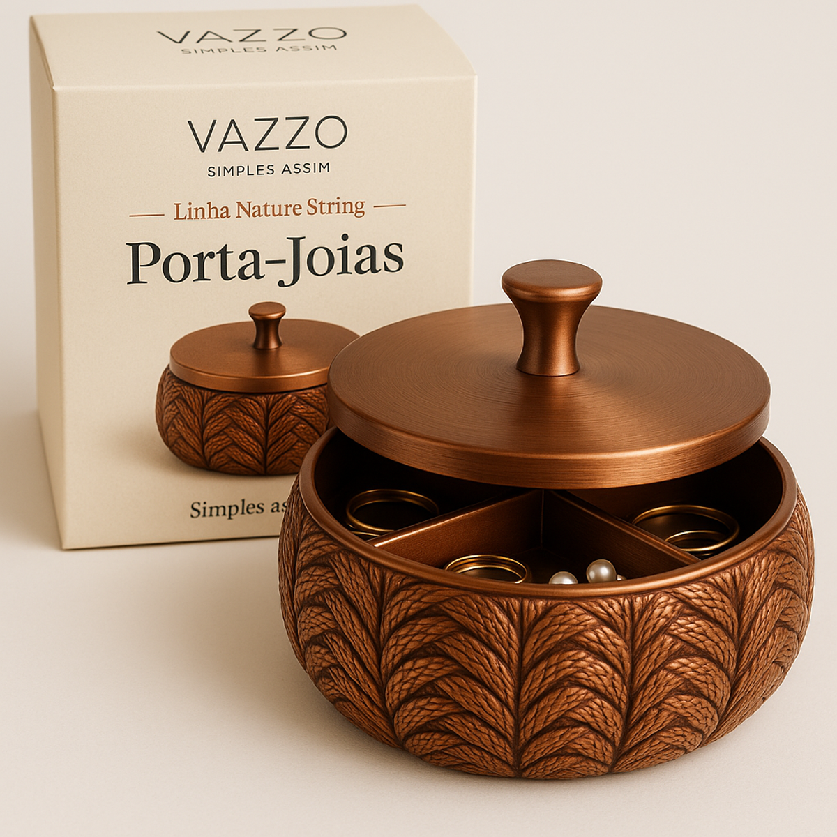 Porta-Joias Nature String com Tampa