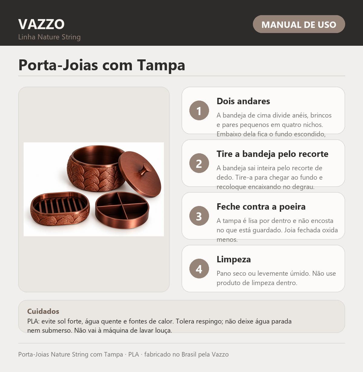 Porta-Joias Nature String com Tampa 9
