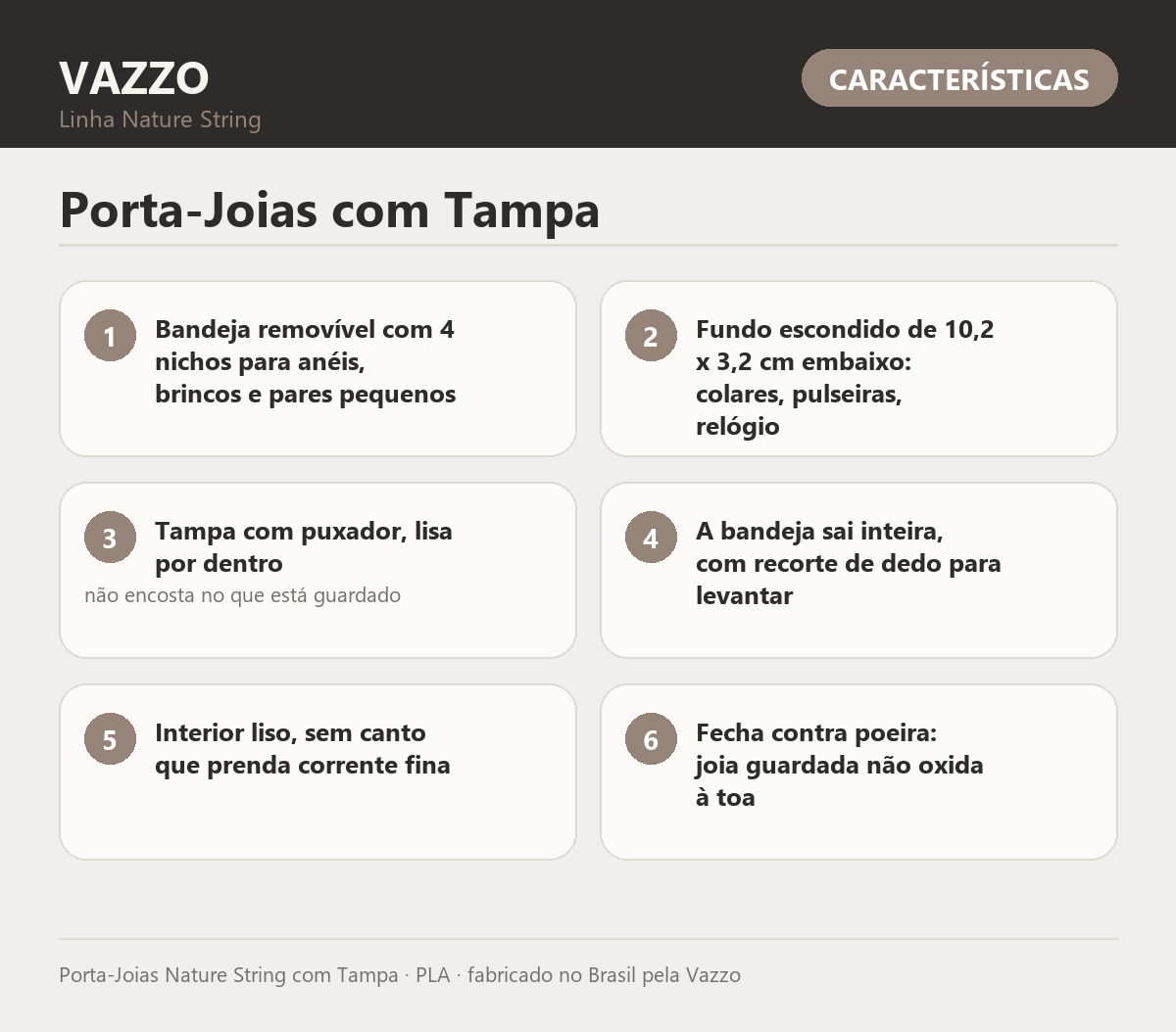 Porta-Joias Nature String com Tampa 10
