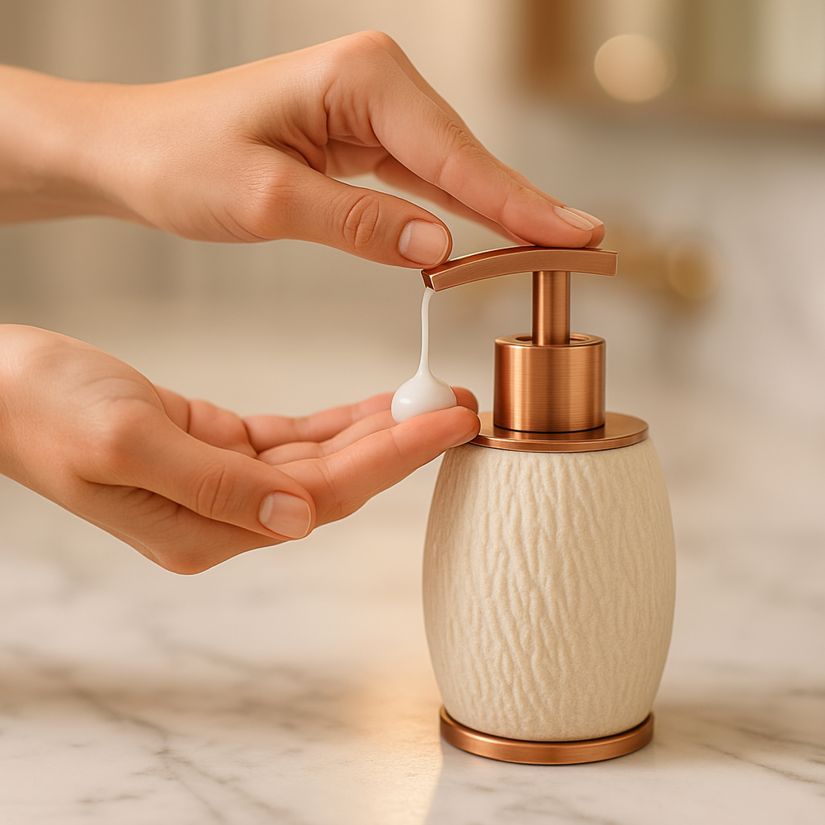 Porta Sabonete Líquido Dispenser Banheiro Bancada 250ml 6