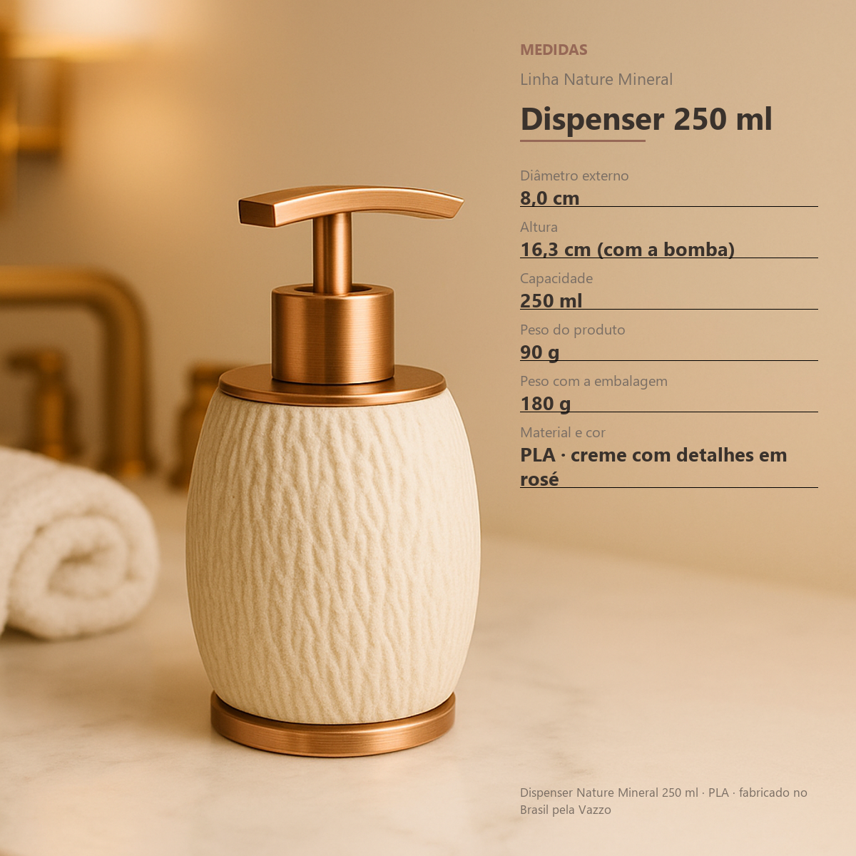 Porta Sabonete Líquido Dispenser Banheiro Bancada 250ml 8