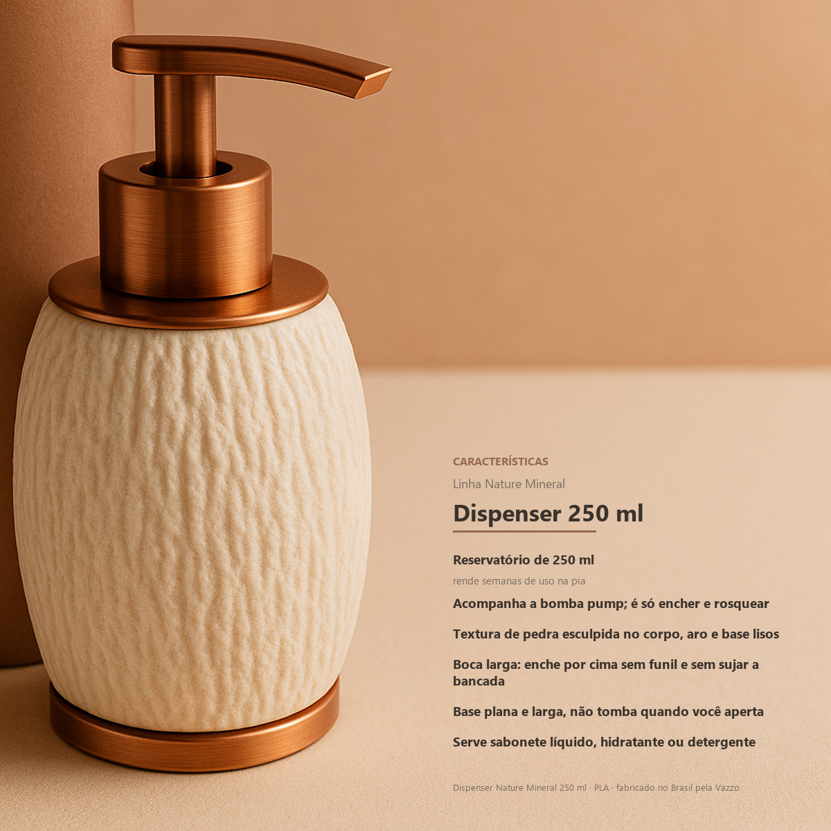 Porta Sabonete Líquido Dispenser Banheiro Bancada 250ml 10