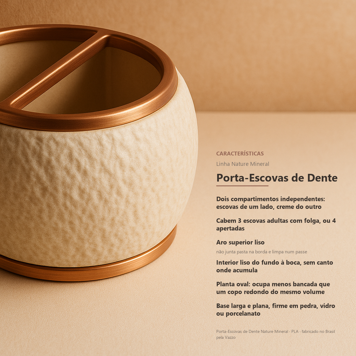 Porta Escova De Dente Bancada 2 Divisórias Banheiro 10