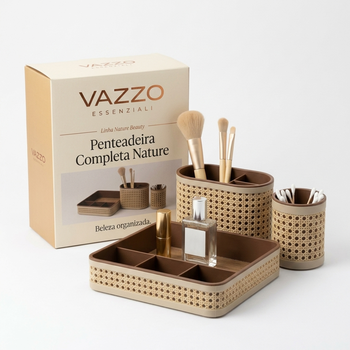 Kit Penteadeira Completa Nature Palhinha Vazzo