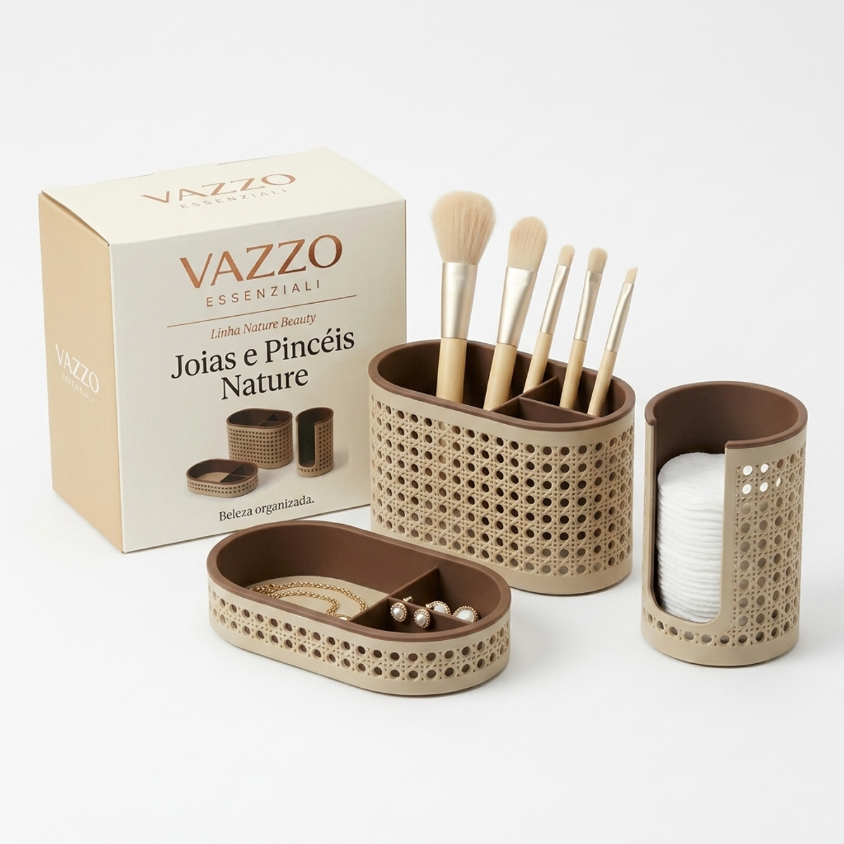 Kit Joias e Pincéis Nature Palhinha Vazzo