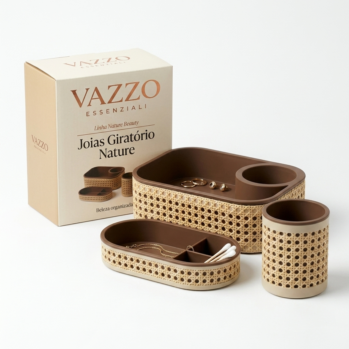 Kit Joias Giratório Nature Palhinha Vazzo